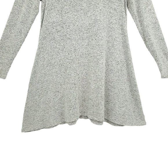 Lovely Souls Gray Knit Tunic Top Womens Size S Round Neck Long Sleeve Pockets - Picture 4 of 11